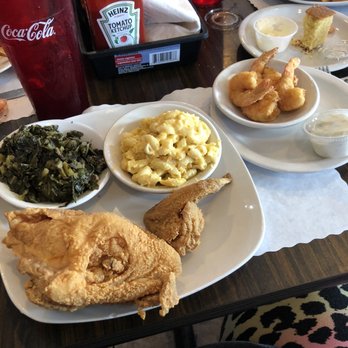 Southern Table - 2 Piece & shrimp meal (all white meat) with collards and mac-n-cheese. - Southern Near Me - Bunnell, Florida