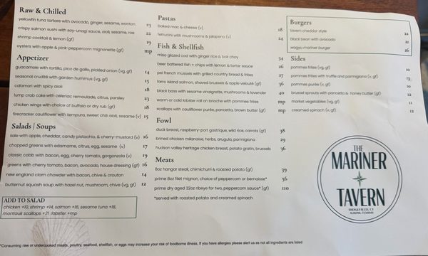 Menu photo 1 The Ancient Mariner Ridgefield, CT