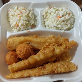 Captain D's - Three piece fish meal with two side of coleslaw $10.09. Coleslaw was terrible, not like it used to be - Seafood Near Me - Sanford, Florida