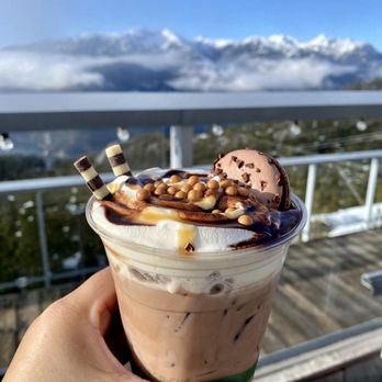 Sea To Sky Gondola - Iced decadent hot cocoa - Hiking Near Me - Squamish, British Columbia Sea To Sky Gondola - Iced decadent hot cocoa - Hiking Near Me - Squamish, British Columbia