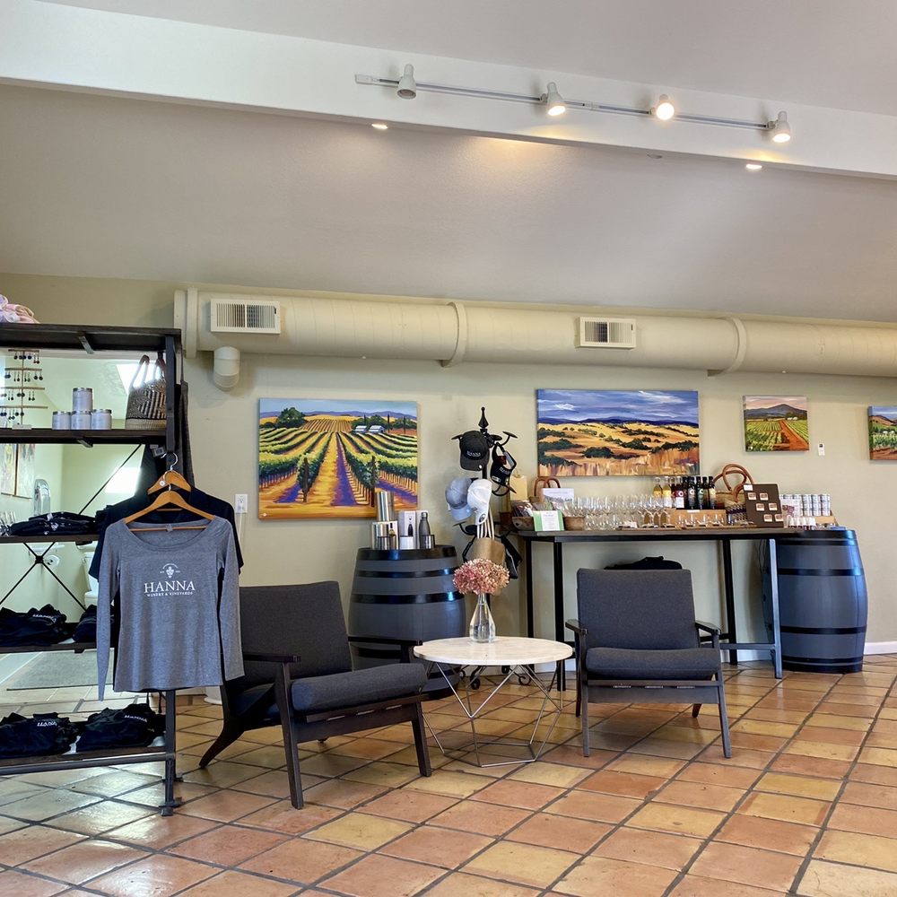 Hanna Winery - In the tasting room - Wineries Near Me - Santa Rosa, California