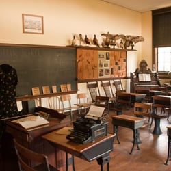 Aztalan Museum - interior, old Aztalan schoolhouse