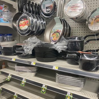 Dollar General - pots and pans on a shelf in a store - Grocery Near Me - Shreveport, Louisiana Dollar General - pots and pans on a shelf in a store - Grocery Near Me - Shreveport, Louisiana