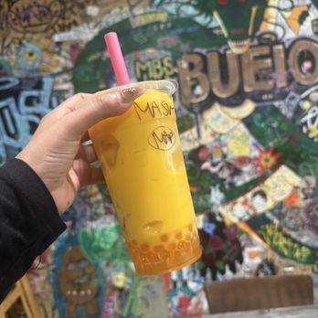 The Street - Mango smoothie with mango poppers - Coffee & Tea Near Me - Mesa, Arizona The Street - Mango smoothie with mango poppers - Coffee & Tea Near Me - Mesa, Arizona