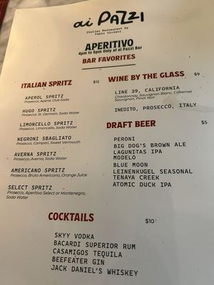 Menu photo 2 Ai Pazzi Las Vegas, NV