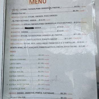 Taqueria El Sabor - The menu - Mexican Near Me - Arlington, Virginia