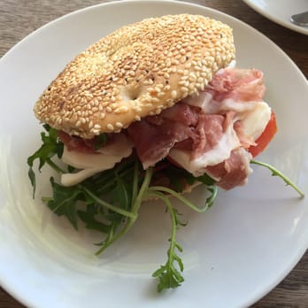 Minkie's Deli - Italian Job - Parma Ham, Mozzarella, Tomato on a Bagel. - Delis Near Me - London, XGL Minkie's Deli - Italian Job - Parma Ham, Mozzarella, Tomato on a Bagel. - Delis Near Me - London, XGL