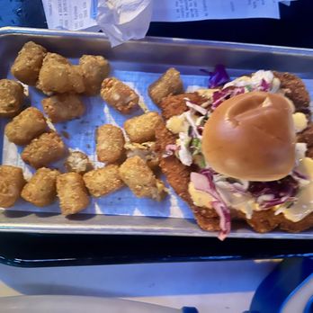 Pym Test Kitchen - Not so Little Chicken Sandwich. Get the version from the Blue Particle (Adults), not Red (Kid's) - Coffee & Tea Near Me - Anaheim, California