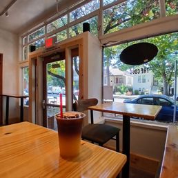 Inside the cafe, Orange Juice Coffee
