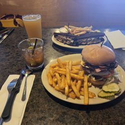 The CI Bar and Grill - C.I burger in effect with my favorite bloody Mary's in the Northwest.