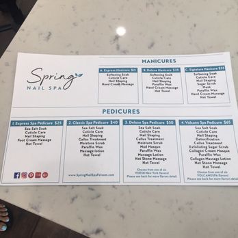 Spring Nail Spa - Pedi Menu - Nail Salons Near Me - Folsom, California Spring Nail Spa - Pedi Menu - Nail Salons Near Me - Folsom, California