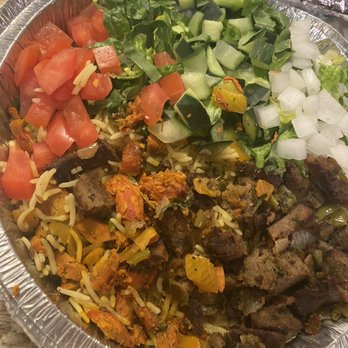 Gyro King - This is what I received via Uber Eats. Looked like the order was dropped or damaged or they removed the meat to fix a mistake. - Halal Near Me - Houston, Texas