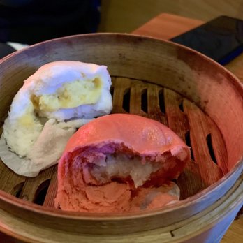 Dumpling Time - Egg yolk bun and taro bun. Perfect dessert buns but not too sweet! - Dim Sum Near Me - San Francisco, California Dumpling Time - Egg yolk bun and taro bun. Perfect dessert buns but not too sweet! - Dim Sum Near Me - San Francisco, California
