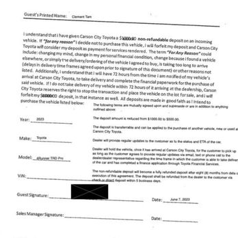 Carson City Toyota - Dont put any deposit to any dealership. The sale person will lie to you and tell you your deposit is refundable it's a big scam. - Car Dealers Near Me - Carson City, Nevada