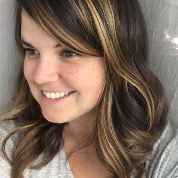 Salon Rosalee - Long bob-ish cut with caramel and honey toned balayage + blowout and style.  Love it!  Thanks, Rosalee! - Hair Salons Near Me - Denver, Colorado