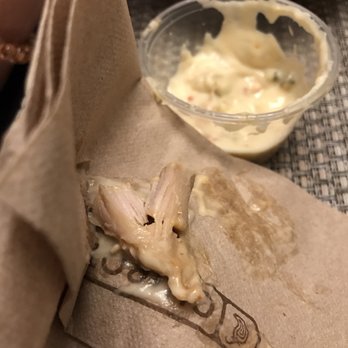 Chipotle Mexican Grill - Chunk of old chicken in a queso dip. - Mexican Near Me - Auburn, California Chipotle Mexican Grill - Chunk of old chicken in a queso dip. - Mexican Near Me - Auburn, California