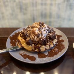 White Rabbit Dessert Experience - Ice cream on a waffle (not sure the specifics)