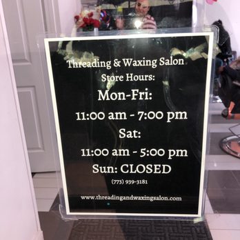 Threading & Waxing Salon - Hours of Ops - Threading Services Near Me - Chicago, Illinois Threading & Waxing Salon - Hours of Ops - Threading Services Near Me - Chicago, Illinois