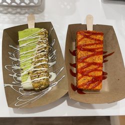 The Paleta Bar - Best Pistachio ever!! Mango, Chamoy drizzle with Tajin!