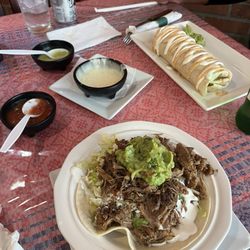 Mi Rancho Mexican Grill - Birria bowl, queso, and a burrito