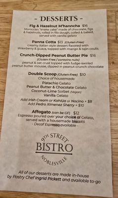 Menu photo 1 9th Street Bistro Noblesville, IN Menu photo 1 9th Street Bistro Noblesville, IN