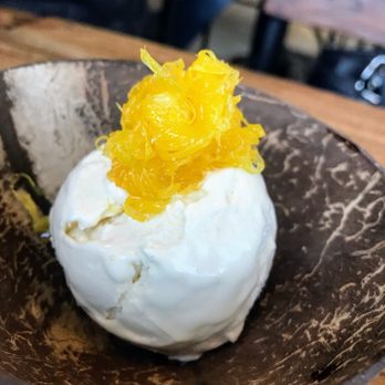 Sup Thai Kitchen - Ice cream with gold egg yolk threads - Thai Near Me - Fresh Meadows, New York Sup Thai Kitchen - Ice cream with gold egg yolk threads - Thai Near Me - Fresh Meadows, New York