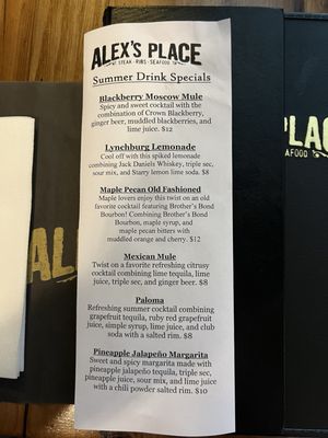 Menu photo 7 Alex's Place Batavia, NY