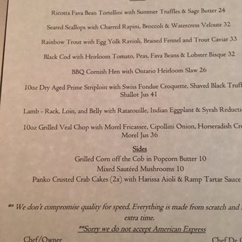 FK - FK menu - French Near Me - Toronto, Ontario