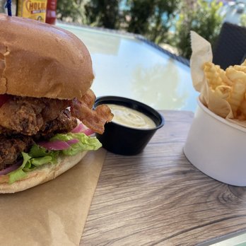 Falls Pool Bar & Grill - Fried chicken special with french fries - Resorts Near Me - Orlando, Florida