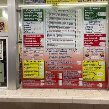 Moreno Taco Shop - Menu - Mexican Near Me - Madera, California