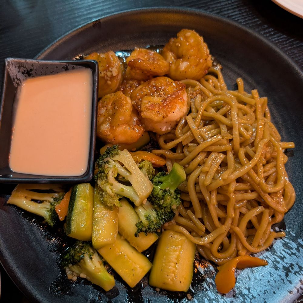 Shrimp hibachi with noodles Shrimp hibachi with noodles