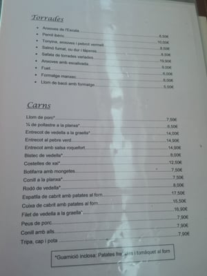 Menu photo 3 Restaurante Lloret Castelldefels, B