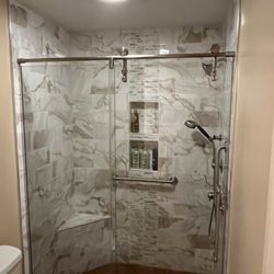Laker's Village Plumbing Service - Shower Door and Fixtures Install