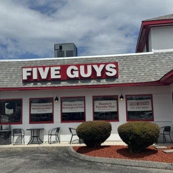 Five Guys - sign - Burgers Near Me - Kill Devil Hills, North Carolina Five Guys - sign - Burgers Near Me - Kill Devil Hills, North Carolina