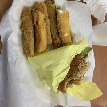 Haven Burgers - California burger with fried zucchini - Burgers Near Me - Mesa, Arizona