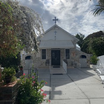 Saint Michael Shrine - Shrine and cross shadow - Churches Near Me - Tarpon Springs, Florida