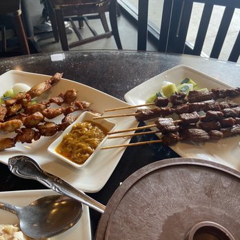 Banana Leaf - Banana Leaf Satay Chicken and Beef Satay Mix - Malaysian Near Me - Houston, Texas Banana Leaf - Banana Leaf Satay Chicken and Beef Satay Mix - Malaysian Near Me - Houston, Texas