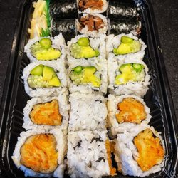 Mizu Sushi - Bottom to top: Sweet Potato Roll Vegetable Roll Shitake Roll
