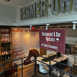 Staircase to cafe and creamery