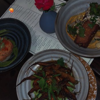 Olin Bar & Kitchen - Roasted carrots, cured salmon tartine, spicy yellowfin tuna - New American Near Me - Detroit, Michigan Olin Bar & Kitchen - Roasted carrots, cured salmon tartine, spicy yellowfin tuna - New American Near Me - Detroit, Michigan