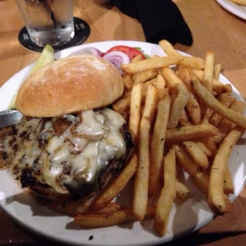 Canal Park Brewing - My build your own burger with gruyere cheese and mushrooms. - Breweries Near Me - Duluth, Minnesota Canal Park Brewing - My build your own burger with gruyere cheese and mushrooms. - Breweries Near Me - Duluth, Minnesota