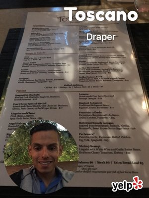Menu photo 8 Toscano Draper, UT