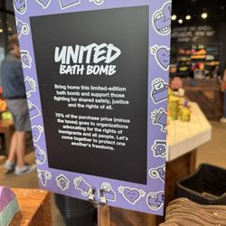 Lush Cosmetics - Very proudly bought one of these bath bombs. I love a business that stands with its community and stands for social issues.