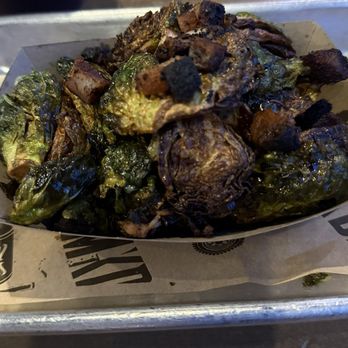 SMKD BBQ - Brussels sprouts with bacon and balsamic - American Near Me - Henderson, Nevada SMKD BBQ - Brussels sprouts with bacon and balsamic - American Near Me - Henderson, Nevada