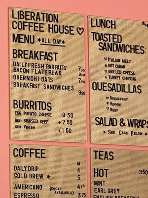 Menu photo 6 Liberation Coffee House Los Angeles, CA Menu photo 6 Liberation Coffee House Los Angeles, CA