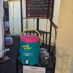 Dog friendly on their outside patio