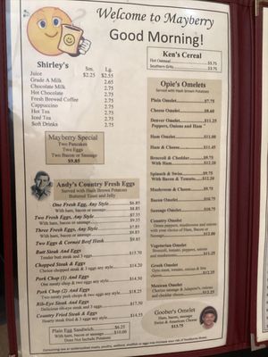 Menu photo 5 Mayberry Junction Manteno, IL