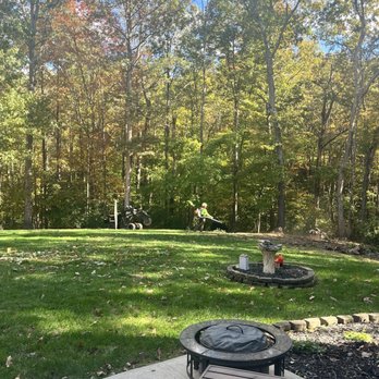 Top Notch Tree Service - In process...clearing the leaves that fell off the cut branches from the yard. - Tree Services Near Me - Fredericksburg, Virginia Top Notch Tree Service - In process...clearing the leaves that fell off the cut branches from the yard. - Tree Services Near Me - Fredericksburg, Virginia
