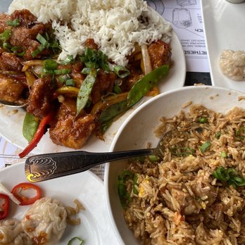The Peterboro - Pork Dumplings, pork fried rice, orange chicken with white rice - Chinese Near Me - Detroit, Michigan The Peterboro - Pork Dumplings, pork fried rice, orange chicken with white rice - Chinese Near Me - Detroit, Michigan