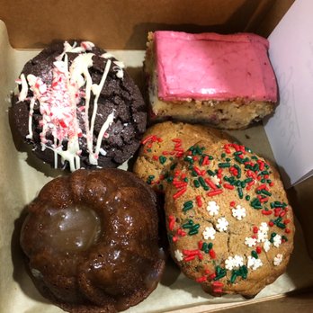 The Pastry Project - December Goody box; exquisite! Sticky toffee gingerbread, ugly sweater cookies, cran poppyseed cake and peppermint choc cookies - Cooking Classes Near Me - Seattle, Washington The Pastry Project - December Goody box; exquisite! Sticky toffee gingerbread, ugly sweater cookies, cran poppyseed cake and peppermint choc cookies - Cooking Classes Near Me - Seattle, Washington